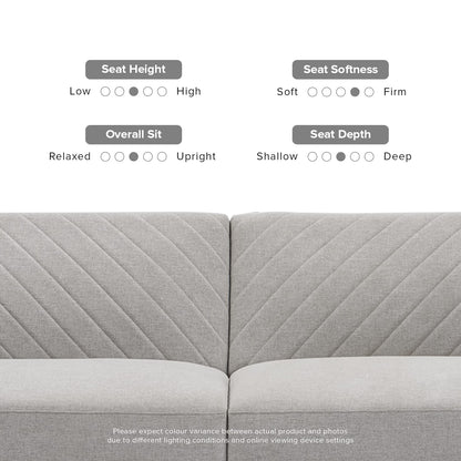 mopio Futon Sofa Bed, Couch, Small Sofa, Sleeper Sofa, Loveseat, Mid Century Modern Futon Couch, Sofa Cama, Couches for Living Room (Light Gray Fabric)