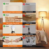 OUTON Wood Tripod Floor Lamp with Shelves, Mid Century Floor Lamp with Remote Control,4 Color Temperature, LED Modern Dimmable Standing Lamp with Beige Linen Shade for Living Room, Bedroom, Office OUTON