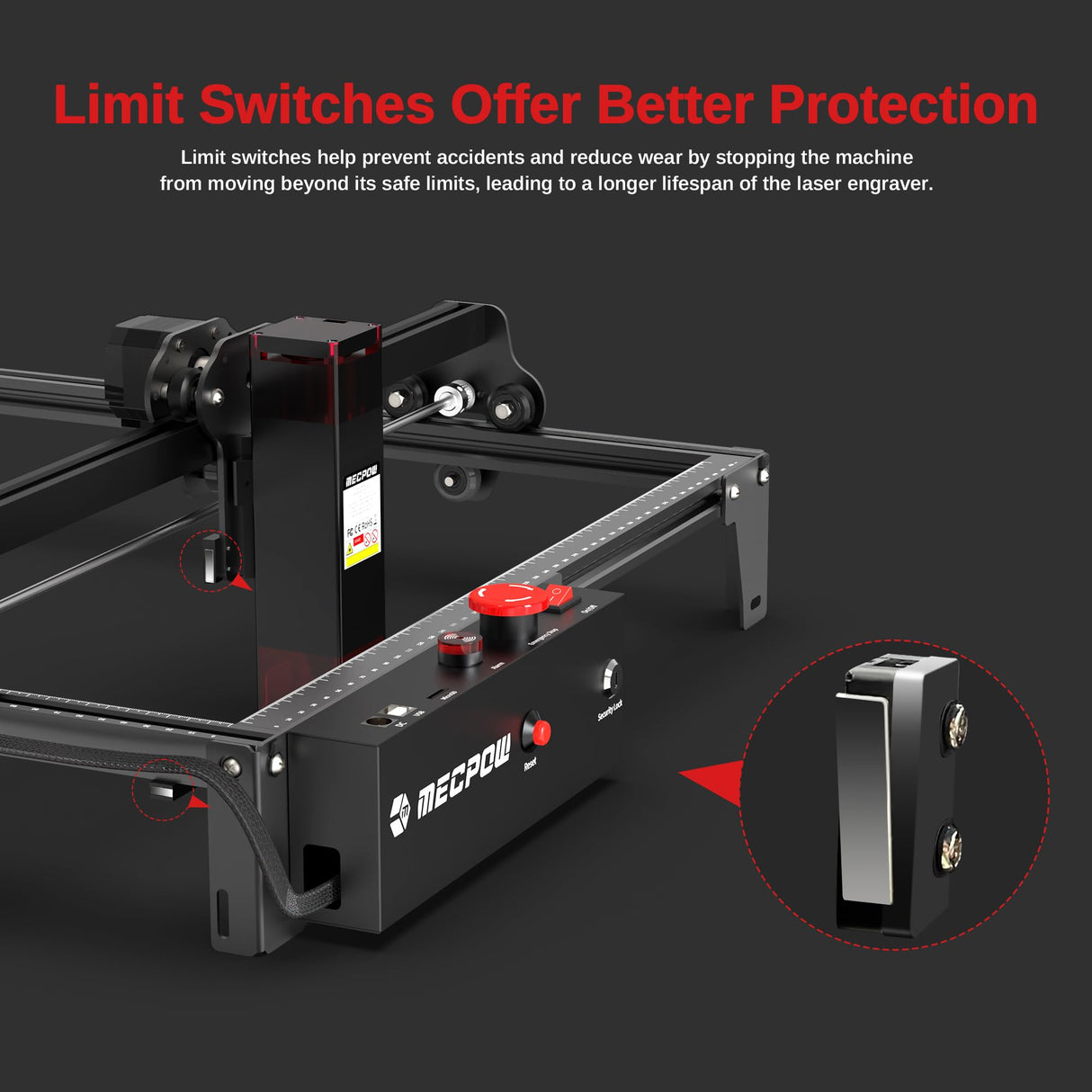 Mecpow X3 Pro Laser Engraver with Air Assist - 60W Laser Cutter, 10W High Accuracy Laser Engraving Machine for Wood Metal and Acrylic, 16.0 x 15.7" Working Area Mecpow