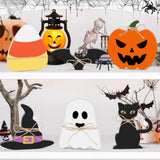 6PCS Halloween Wood Signs, Halloween Tiered Tray Decor, Halloween Decor, Halloween Git For Her, Halloween Day Shelf Personalized Decor, Mantle Decor, Farmhouse Tiered Tray Decor Aiolpy