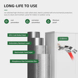 Greenvelly Metal Storage Cabinet, 72" Locking Metal Garage Storage Cabinet with Doors and 4 Adjustable Shelves, White Lockable Steel Cabinet for Home Office, Garage, Shop, School (32" W x 16" D) Greenvelly