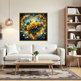 CHWGLFGG 5D Diamond Art Kits for Adults Beginners, Flowers Heart Diamond Painting Kits, DIY Full Round Drill Paint by Diamonds Dot Gem Art for Adults, Home Wall Decor 13.7X 13.7 Inch CHWGLFGG