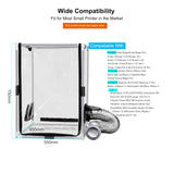 FUNGDO Transparent 3D Printer Enclosure Resin Printer Enclosure Clear TPU Protective Cover Dustproof Tent with Ventilation Fixing Port for FDM/LCD/DLP/SLA 3D Printer (T-Middle) FUNGDO