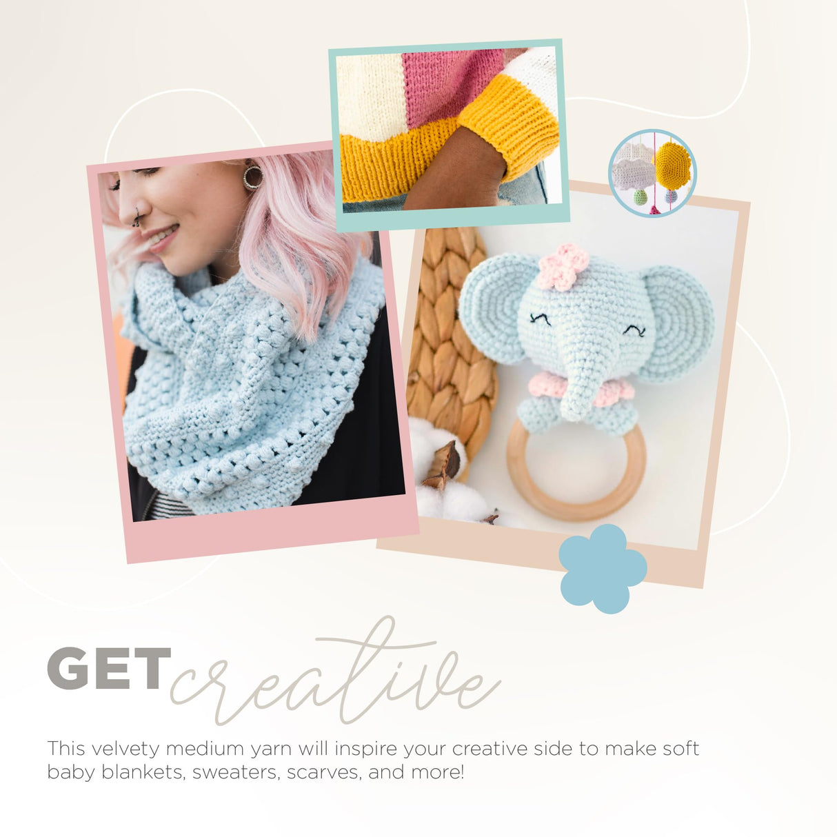 Lion Brand Yarn Feels Like Butta Yarn, Velvety-Soft Yarn for Crocheting and Knitting, 1 Pack, Dusty Pink Lion Brand Yarn