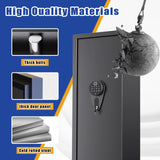 5-8 Gun Safe,Gun Cabinet for Rifles and Pistols, Tall Gun Safe for Shotguns, Biometric Gun Cabinet for Home with Alarm System and Silent Mode, Detachable Gun Rack, Black (51.9"H x 11"D x 11.8"W) ZZXCBB