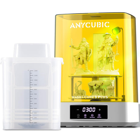 ANYCUBIC Wash & Cure Plus 3.0, Large Size for Anycubic Mono M5s LCD MSLA SLA 3D Printer, Powerful Curing Light, Improved IPA Usage, Cleaning Volume 8.97''x5.03''x10.23'' ANYCUBIC