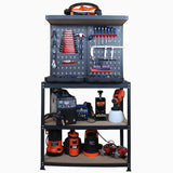 Prostormer Workbench, 31.5 inch Multipurpose Garage Work Bench Table with Peg Board Hook Kit for Home, Garage, and DIY Projects Prostormer