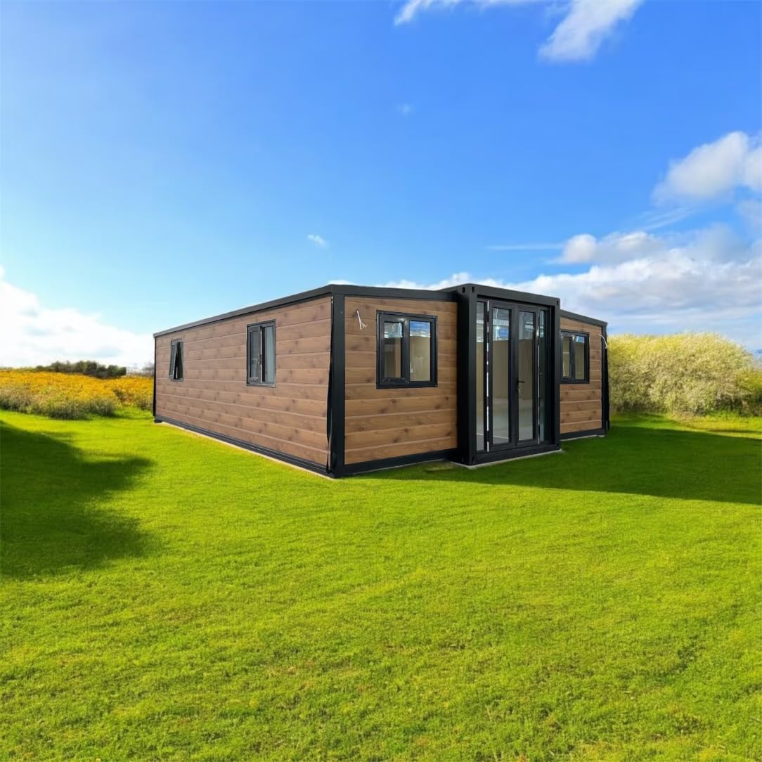Customizable 20ft/40ft Folding Pack Container House: Complete with Bathroom, Kitchen, Covered Porch, and Double Wing Expansion Generic