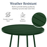 Best Choice Products 3-Piece Patio Dining Set, Bar Height, Outdoor Bistro Set, Outdoor Round Bar Table w/ 2 Bar Stools, Steel - Dark Green Best Choice Products