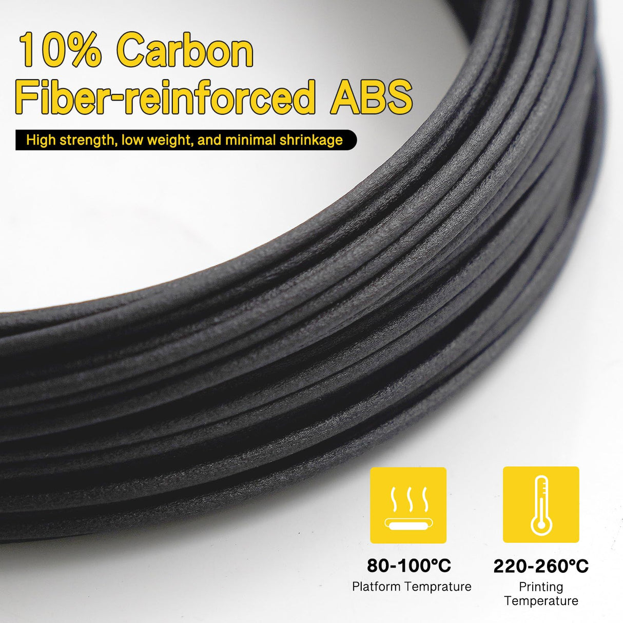 ABS Carbon Fiber Filament 50g for 3D Printing Fit Most 3D Printer Filament ABS CF yxpolyer