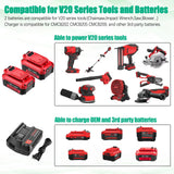 Upgraded 7000mAh V20 Battery and Charger Set Compatible for Craftsman 20V Battery Replacement CMCB204 CMCB205 CMCB202 CMCB202-2 CMCB201 CMCB206 CMCB209 CMCD700C with CMCB104 Charger Batryuic