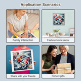 Acudotr Diamond Painting Kits for Adults Fish, 5D Special Shape Diamond Art Kits for Beginners, Crystal Rhinestones Diamond Painting for Home Wall Decoration, 12×12 Inch Acudotr