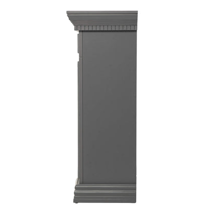 SEI Furniture Dakesbury Faux Stacked Stone 50" Electric Fireplace, Gray