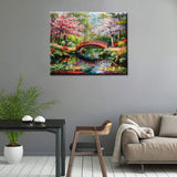 Aihonmin Flower Blossom Tree Paint by Numbers Japanese Garden Paint by Numbers Adult,Landscape Paint by Numbers Kits on Canvas Arts Craft for Home Wall Decor Without Framed 16''W x 20''H Aihonmin