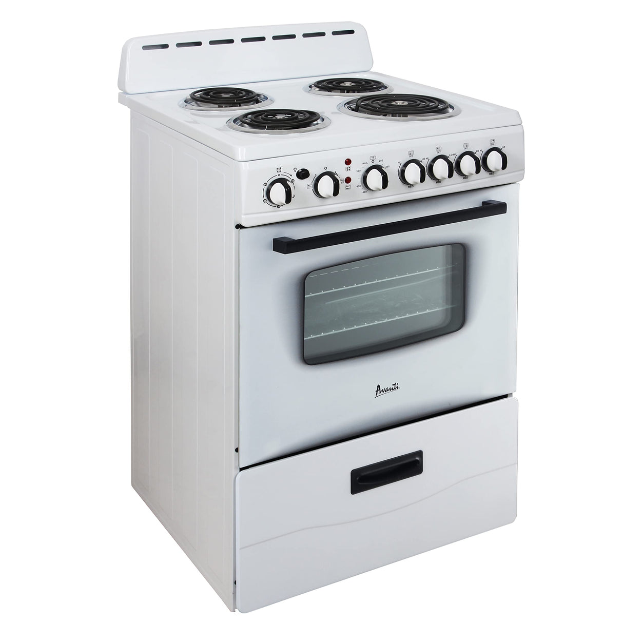Avanti ERU240P0W ERU240 24" Electric Range Oven with Framed Glass Door, in White Avanti