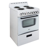 Avanti ERU240P0W ERU240 24" Electric Range Oven with Framed Glass Door, in White Avanti