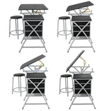 JupiterForce Drafting Table with Tiltable Tabletop and Stool, 3 Storage Drawers, Art Desks for Adults, Painters, Work Station, Home Office, Black JupiterForce