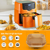 YOISDJL 150pcs Air Fryer Liners, 8.7" Square Parchment Disposable Paper Liner for Air Fryer, Baking, Roasting and Microwave, Non-Stick liner Accessories YOISDJL