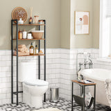 HOOBRO Over The Toilet Storage, 3-Tier Over Toilet Bathroom Organizer, Bathroom Shelves Over Toilet, Space Saver Over The Toilet Shelf, Easy to Assemble, Rustic Brown BF41TS01 HOOBRO