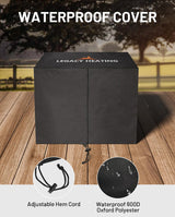 LEGACY HEATING Cyberpit One 20 inch Smokeless Fire Pit, w/Pull-Out Ash Pan, Portable Outdoor Firepits, Carry Handle for Backyard Patio Camping Bonfire, Stainless Steel, Black LEGACY HEATING