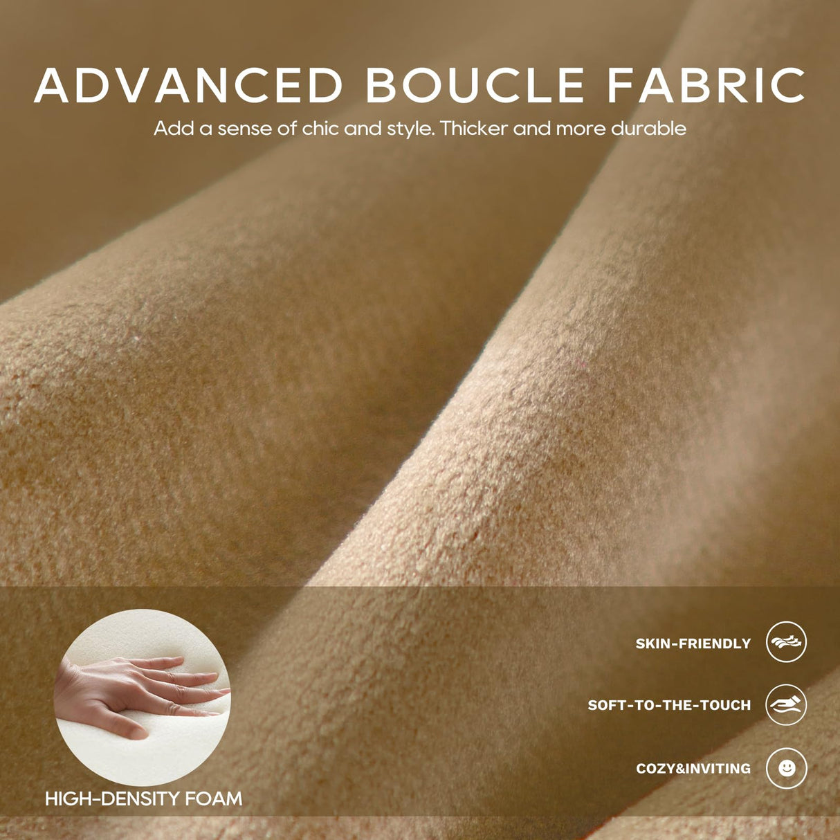 COLAMY Modern Velvet Accent Chairs Set of 2, Upholstered Barrel Chairs, Comfy Side Arm Chairs with 3 Legs for Living Room, Bedroom, Reading, Khaki COLAMY