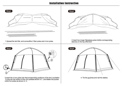 iCool Screen House 11 x 11 Ft Screened Mesh Net Wall Canopy Tent Screen Shelter Gazebos for Patios Outdoor Camping Activities - Beige - WoodArtSupply