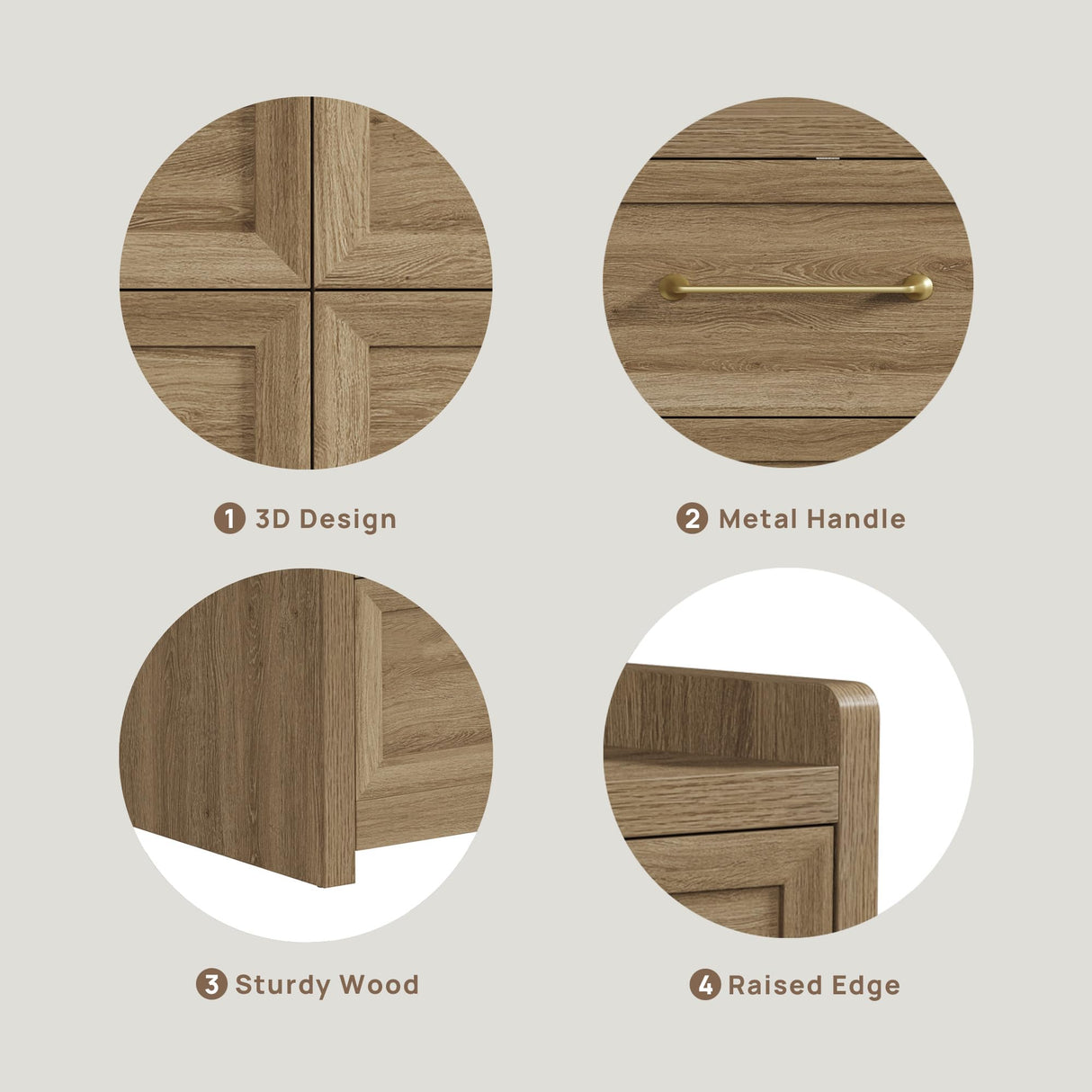 SICOTAS 6 Drawer Dresser for Bedroom-56.4" Extra-Wide Wooden Chest of Drawers with Large Storage, Long Dresser TV Stand with Drawers, Mid Century Modern Closet Dressers for Nursery, Brown Oak SICOTAS