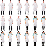 Syhood 18 Pack Bib Apron with Pocket Unisex Commercial Apron Kitchen Plain Bulk Chef Grill Cook Apron for Women Men Cooking Restaurant BBQ Painting Crafting(White) Syhood