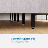 PayLessHere Upholstered Twin Platform Bed Frame Mattress Foundation with Fabric Headboard and Wooden Slats Support, Fully Upholstered No Box Spring Needed Non-Slip and Noise-Free PayLessHere