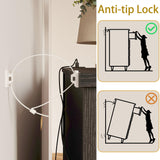 LIKIMIO 6 Drawer 59" Black Dresser with LED and Power Strip, Dressers & Chests of Drawers with Storage Cabinet for Bedroom LIKIMIO