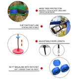 Ninja Obstacle Course for Kids Backyard - 10 Durable Obstacles and 60' Slackline - Outdoor Warrior Obstacle Playset Equipment with Gymnastic Ring, Rope Ladder, Ninja Wheel, Climbing Rope Swing Dripex