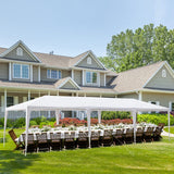 SEALAMB 10x30 FT Party Tent Without Sidewalls, Large Tents for Parties Outdoor Patio Party Tent Wedding Tents with Ropes and Ground Stakes for Backyard and Garden SEALAMB