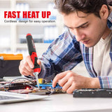 BLACKCUBE 4V Cordless Soldering Iron, Soldering Kit with 2000mAH Rapid Heat Lithium-Ion Battery and Solder Tips, LED Spotlight & Rechargeable Soldering Iron Kit, Professional Portable Welding Tool BLACKCUBE