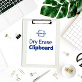 SCRIBBLEDO 30 Pack Double Sided Dry Erase Clipboards 9"x12" Durable Clipboards Bulk with 30 Dry Erase Erasers, Dry Erase Clipboard with Low Profile Clip for School, Classroom and Home Use Scribbledo