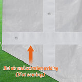 Strong Camel 10 x 20 Carport Canopy Replacement Cover Valance Canopy Replacements Top with Ball Bungees White (Only Cover, Frame is not Included) Strong Camel