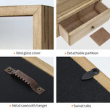 TJ.MOREE Deep Shadow Box Frame with Drawer, Shadowbox Display Case with Glass Window Picture Frame Memorabilia Bouquet Medals Military Photos Memory Box for Keepsakes TJ.MOREE