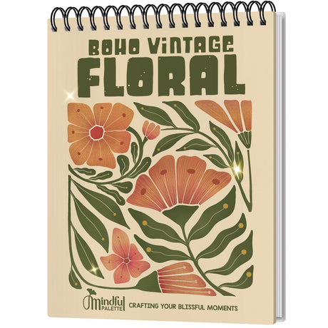 Floral Flower Coloring Books for Adults Relaxation - Stress Relief, Mindfulness Adult Coloring Book - 30 Flowers Nature Designs, Spiral Bound, Thick Paper for Markers, Relaxation Gifts for Woman Mindful Palette