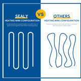 Sealy Heated Mattress Pad California King Size, Zone Heating Electric Bed Warmer with Deep Pocket, 10 Heat Setting Dual Controller & 1-12 Hours Auto Shut Off, Knitted Heated Mattress Cover, Cal King SEALY