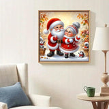 Christmas Grandparent Diamond Art Kits for Adults, 5D Diamond Painting Kits for Adults Beginners, DIY Full Round Drill Diamond Dot Painting Gem Art Kits for Adult, Home Wall Decor 13.8x13.8 Inch VCLKDIY