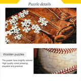 Kigai Vintage Baseball Glove Puzzles for Adults 1000 Pieces, Adults and Kids Ntellectual Decompression Jigsaw Game for Christmas Holiday Toy Birthday Gift Kigai