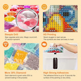 askkqtx Chicken Diamond Art Kits for Adults, Flowers Diamond Painting Kits for Beginners, DIY 5D Full Drill Crystal Rhinestone Funny Gem Art Craft Home Decor 14x14 Inch askkqtx