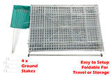 71" x 30" NO Rust Galvanized Steel Foldable Outdoor Chicken Coop Run Metal Pet Hutch Enclosure Small Animal Playpen Waterproof Cover for Rabbits Chickens Mcage