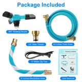 Trampoline Sprinkler - Net Friendly 360 Rotating Water Sprinkler for Kids, 5 Minutes Quick Setup Accessories for 10-16ft Trampolines, Blue TINPOO