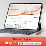 EOC05 Embroidery Machine 4 x 9.25 Inch Large Hoop Embroidery Area,Computerized Embroidery Machine with 7 Inch LCD Color Touchscreen,USB,with Starter Bundle Machine Embroidery for Beginners Poolin