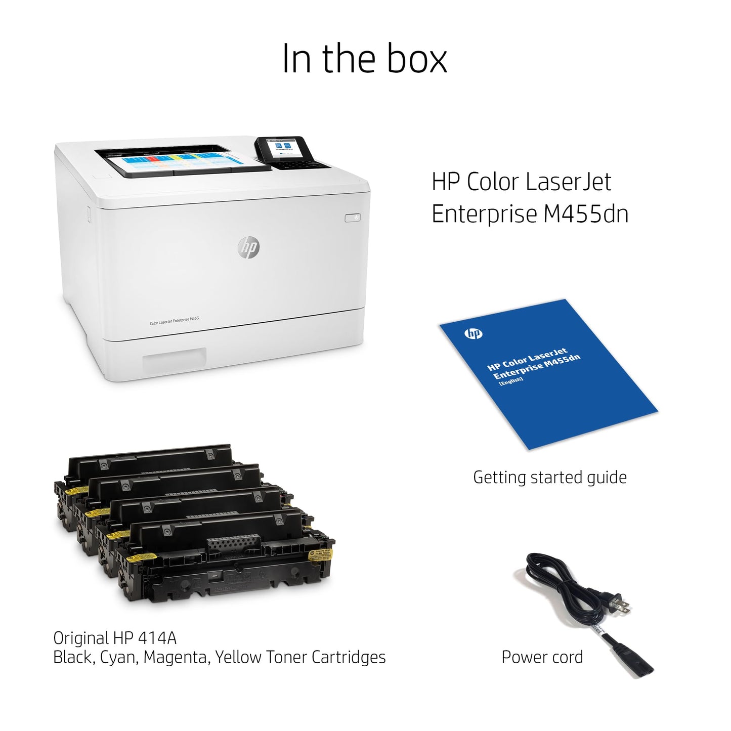 HP Laserjet Enterprise M455dn Desktop Laser Printer - Color 12" x 16.3" x 18.6"