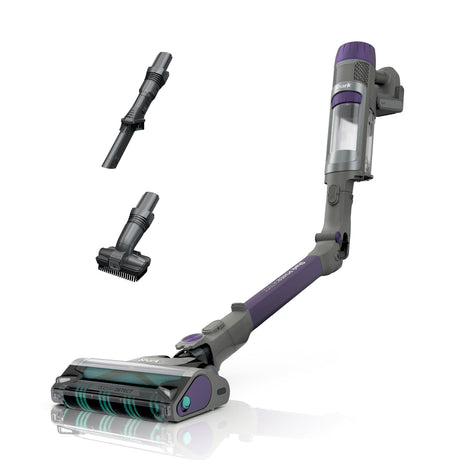 Shark Cordless Vacuum Cleaner with HEPA Filter, PowerDetect Clean & Empty, Powerful Suction, Pet Hair Pickup, Carpets & Hardfloor, Grey/Purple, IP1251 Shark