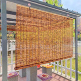 VSOYRA Bamboo Exterior Blinds Cordless Roll up Patio Shades, Bamboo UV Protection Roller Shades for Windows 31 32 33 34 35 36 37 38 39 40 72 64 Bamboo Indoor/Outdoor Privacy Roman Curtain VSOYRA