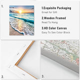 VIGEGU Paint by Numbers Kit for Adults with Framed,Beach Landscape Paint by Number DIY Adult Paint by Number Kits Acrylic Oil Painting for Wall Decor 10x12in VIGEGU