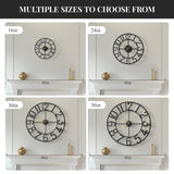 Large Wall Clock for Living Room Kitchen Mantel Decor, 30 Inch Decorative Wall Clock Silent Non Ticking Battery-Operated Metal Round Modern Black Wall Clocks Arabic Numerals Cuspin