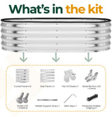 Utopia Home Galvanized Raised Garden Bed Kit 4x2x1ft, Planter Box Raised Garden Beds Outdoor, Easy Assembly Metal Raised Bed for Gardening Vegetables, Fruits, Flowers - Pack of 01 - Silver Utopia Home